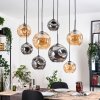 Ripoll Suspension, Boule lumineuse, Suspension Écru, Noir, 8 lumières