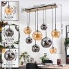 Ripoll Suspension, Boule lumineuse, Suspension Écru, Noir, 8 lumières