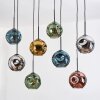 Ripoll Suspension, Boule lumineuse, Suspension Écru, Noir, 8 lumières