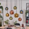 Ripoll Suspension, Boule lumineuse, Suspension Écru, Noir, 8 lumières