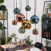 Ripoll Suspension, Boule lumineuse, Suspension Écru, Noir, 8 lumières