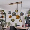 Ripoll Suspension, Boule lumineuse, Suspension Écru, Noir, 8 lumières