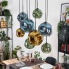 Ripoll Suspension, Boule lumineuse, Suspension Écru, Noir, 8 lumières