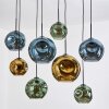 Ripoll Suspension, Boule lumineuse, Suspension Écru, Noir, 8 lumières
