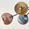 Koyoto Plafonnier, Boule lumineuse 85 cm Bleu, Or, Cuivré, 8 lumières
