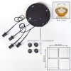 Koyoto Suspension, Boule lumineuse, Suspension grappe 35 cm Or, Clair, 4 lumières