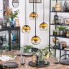 Koyoto Suspension, Boule lumineuse, Suspension grappe 35 cm Or, Clair, 4 lumières