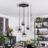 Koyoto Suspension, Boule lumineuse, Suspension grappe 35 cm Chrome, Fumé, 4 lumières
