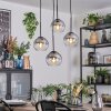 Koyoto Suspension, Boule lumineuse, Suspension grappe 35 cm Clair, Fumé, 4 lumières