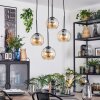 Koyoto Suspension, Boule lumineuse, Suspension grappe 35 cm Ambre, 4 lumières