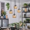 Koyoto Suspension, Boule lumineuse, Suspension grappe 35 cm Ambre, 4 lumières