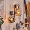 Ripoll Boule lumineuse, Applique murale Ambre, Clair, Fumé, 3 lumières