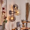 Ripoll Boule lumineuse, Applique murale Ambre, Clair, Fumé, 3 lumières