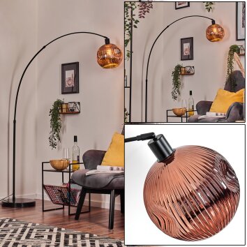 Ripoll Lampadaire, Lampadaires arc Noir, 1 lumière