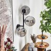 Gastor Boule lumineuse, Applique murale Fumé, 3 lumières