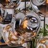 Ripoll Suspension, Boule lumineuse, Suspension Écru, Noir, 8 lumières