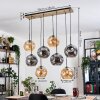 Ripoll Suspension, Boule lumineuse, Suspension Écru, Noir, 8 lumières