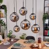 Gastor Suspension, Boule lumineuse, Suspension Chrome, Fumé, 6 lumières
