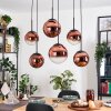 Gastor Suspension, Boule lumineuse, Suspension Clair, Cuivré, 6 lumières
