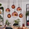 Gastor Suspension, Boule lumineuse, Suspension Clair, Cuivré, 6 lumières