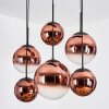 Gastor Suspension, Boule lumineuse, Suspension Clair, Cuivré, 6 lumières