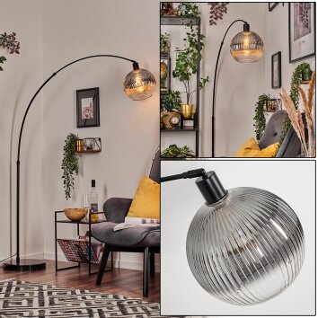 Koyoto Lampadaire, Lampadaires arc Noir, 1 lumière