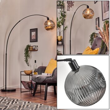 Ripoll Lampadaire Noir, 1 lumière