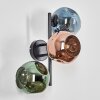 Ripoll Boule lumineuse, Applique murale Bleu, Vert, Cuivré, 3 lumières