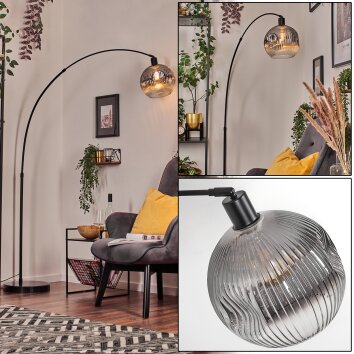 Ripoll Lampadaire, Lampadaires arc Noir, 1 lumière