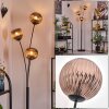 Koyoto Boule lumineuse, Lampadaire Cuivré, 3 lumières