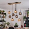 Ripoll Suspension, Boule lumineuse, Suspension Écru, Noir, 8 lumières