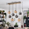 Ripoll Suspension, Boule lumineuse, Suspension Écru, Noir, 8 lumières