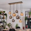Ripoll Suspension, Boule lumineuse, Suspension Écru, Noir, 8 lumières