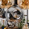 Ripoll Suspension, Boule lumineuse, Suspension Écru, Noir, 8 lumières
