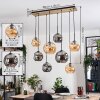 Ripoll Suspension, Boule lumineuse, Suspension Écru, Noir, 8 lumières