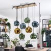 Ripoll Suspension, Boule lumineuse, Suspension Écru, Noir, 8 lumières