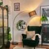 Bassagoda Lampadaire Nickel mat, Noir, 1 lumière