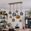 Ripoll Suspension, Boule lumineuse, Suspension Écru, Noir, 8 lumières