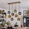 Ripoll Suspension, Boule lumineuse, Suspension Écru, Noir, 8 lumières
