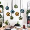 Ripoll Suspension, Boule lumineuse, Suspension Écru, Noir, 8 lumières