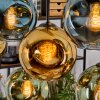 Ripoll Suspension, Boule lumineuse, Suspension Écru, Noir, 8 lumières