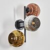 Ripoll Boule lumineuse, Applique murale Chrome, Or, Cuivré, Fumé, 3 lumières