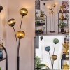 Koyoto Boule lumineuse, Lampadaire Bleu, Or, Vert, 3 lumières