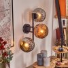 Ripoll Boule lumineuse, Applique murale Chrome, Cuivré, Fumé, 3 lumières