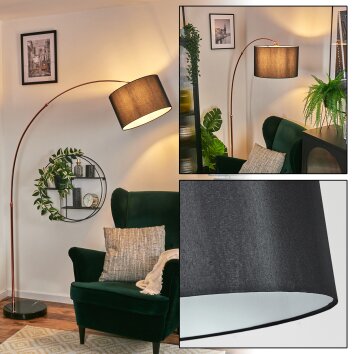 Soungou Lampadaire Cuivre, Noir, 1 lumière