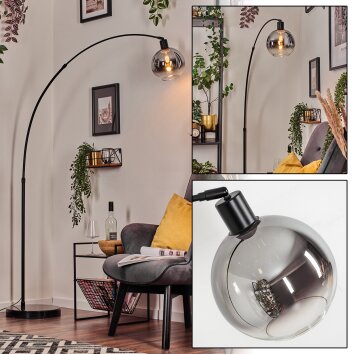 Koyoto Lampadaire, Lampadaires arc Noir, 1 lumière