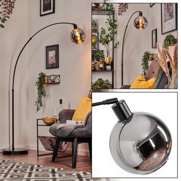 Koyoto Lampadaire Noir, 1 lumière