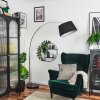 Bassagoda Lampadaire, Lampadaires arc Chrome, Noir, 1 lumière, Abat-jour en tissu