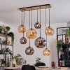 Ripoll Suspension, Boule lumineuse, Suspension Écru, Noir, 8 lumières