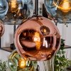Ripoll Suspension, Boule lumineuse, Suspension Écru, Noir, 8 lumières